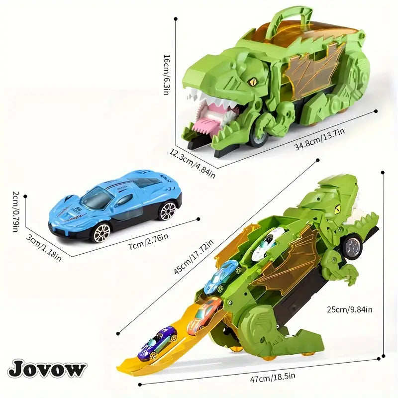DinoCrusher – Transformer Spieltruck für Kinder – Leuchtend & Actiongeladen