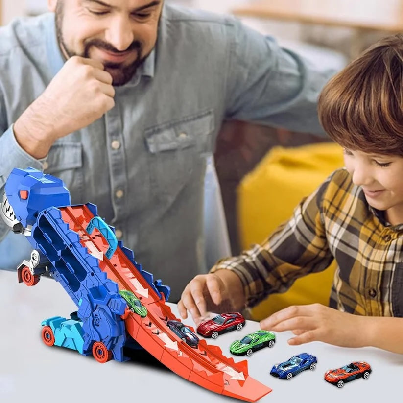 DinoCrusher – Transformer Spieltruck für Kinder – Leuchtend & Actiongeladen