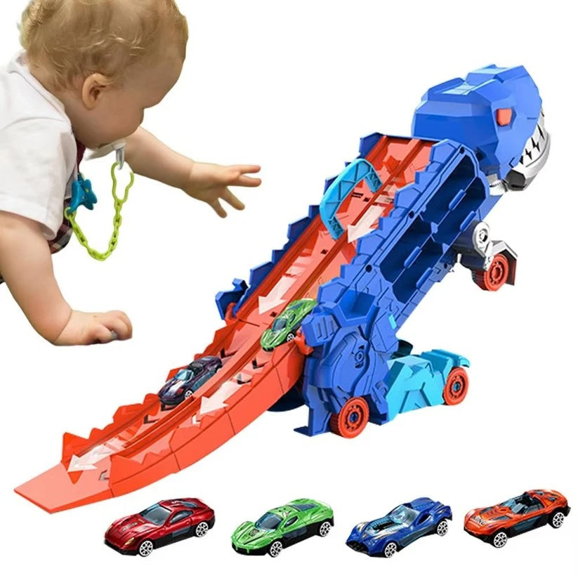 DinoCrusher – Transformer Spieltruck für Kinder – Leuchtend & Actiongeladen