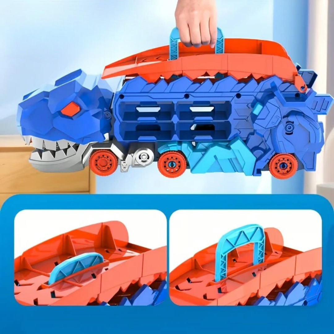 DinoCrusher – Transformer Spieltruck für Kinder – Leuchtend & Actiongeladen