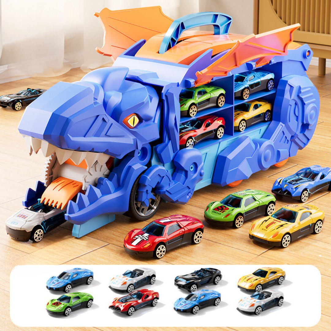 DinoCrusher – Transformer Spieltruck für Kinder – Leuchtend & Actiongeladen