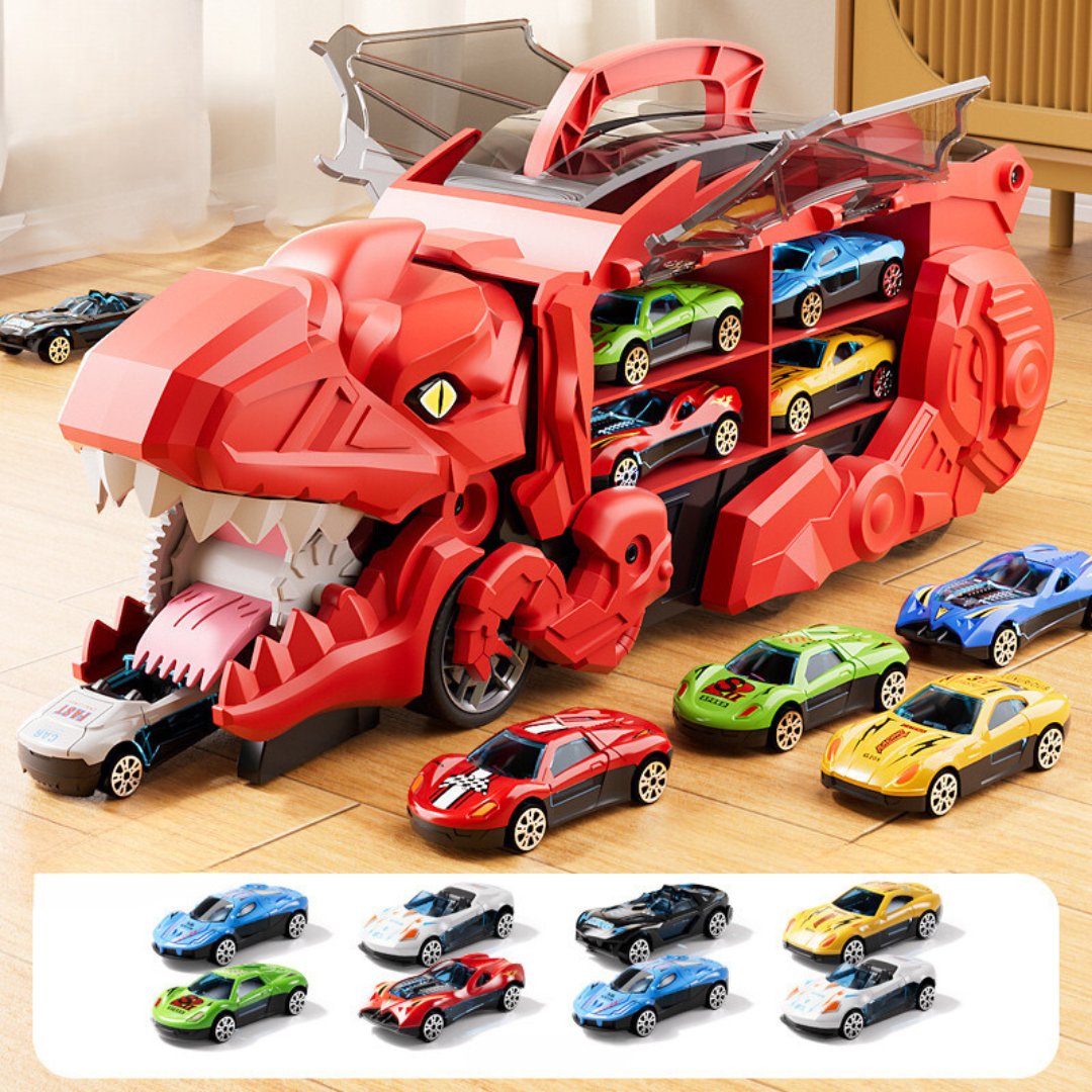 DinoCrusher – Transformer Spieltruck für Kinder – Leuchtend & Actiongeladen