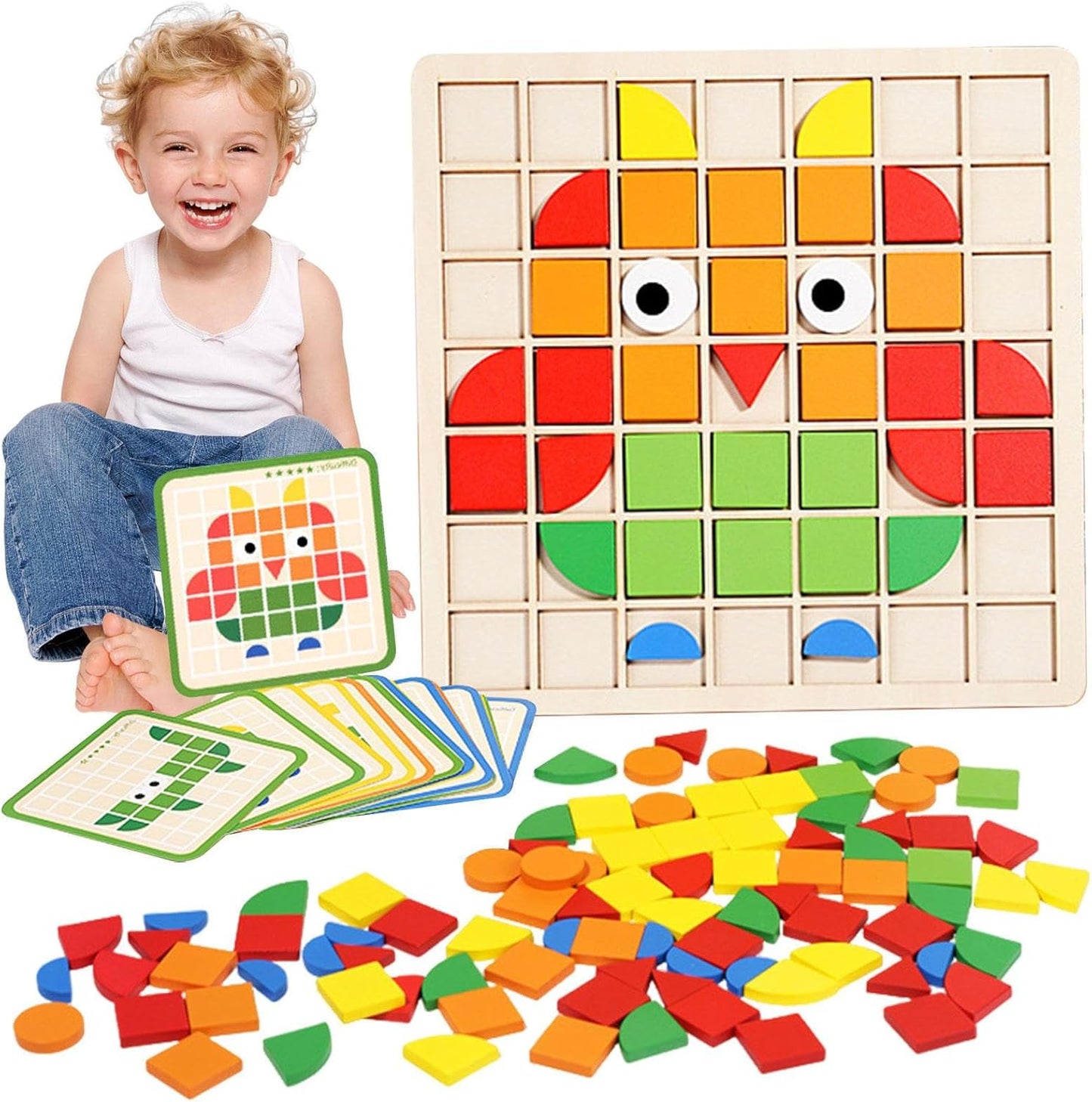 Holzpuzzle – Fördert Kreativität & Feinmotorik – Ideal für Kinder ab 3 Jahren 0