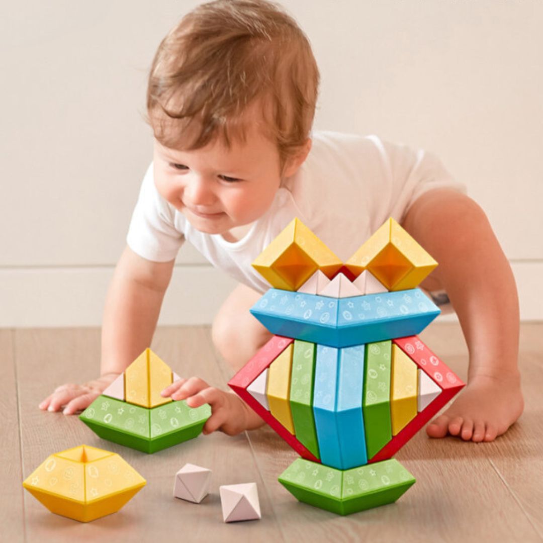 Montessori Stapelsteine – Kreativ & Motorikfördernd – Spielend Lernen für Kinder 1