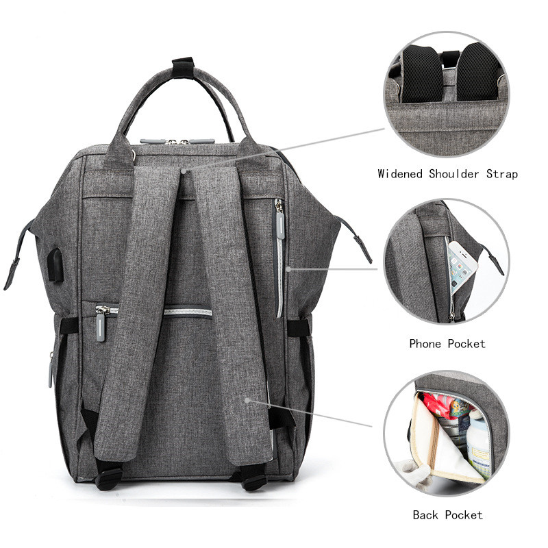 Wickelrucksack – Wasserabweisend & Organisiert – Ideal für Unterwegs mit Baby 4