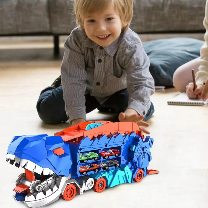 DinoCrusher – Transformer Spieltruck für Kinder – Leuchtend & Actiongeladen