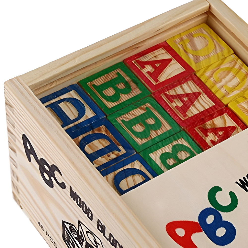 Lernspaß Holz-ABC Bausteine