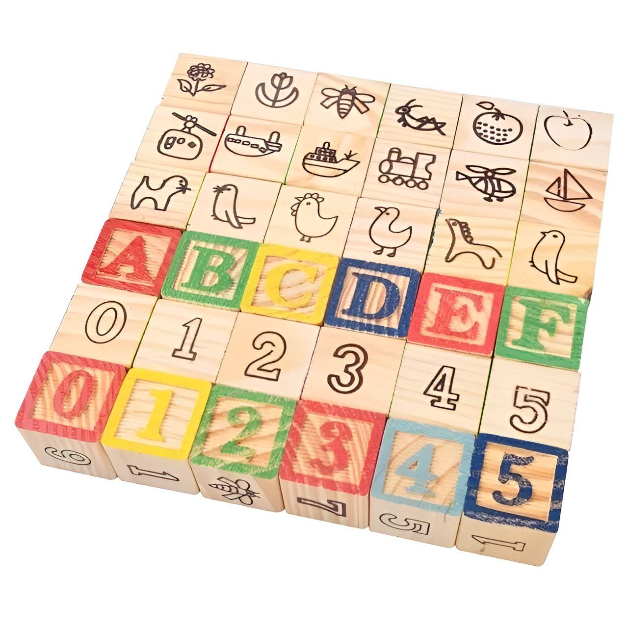 Lernspaß Holz-ABC Bausteine