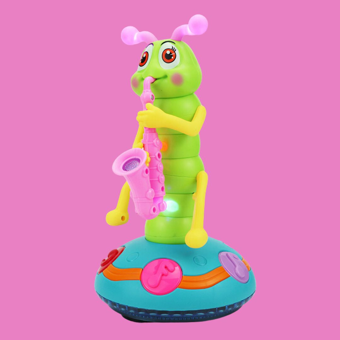 GroovyCater – Musikspielzeug mit Saxophon – Bewegend & Bunt