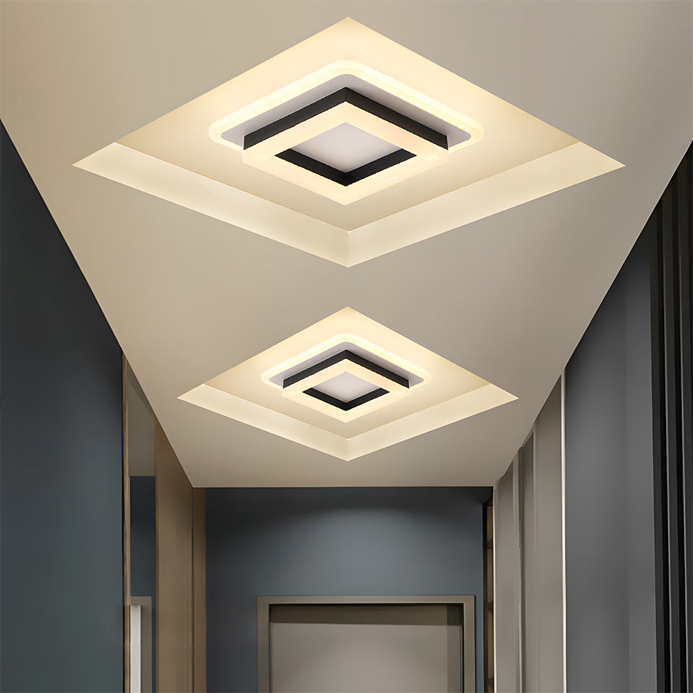 LED Deckenleuchte quadratisch | Moderne Beleuchtung für Flur & Wohnzimmer