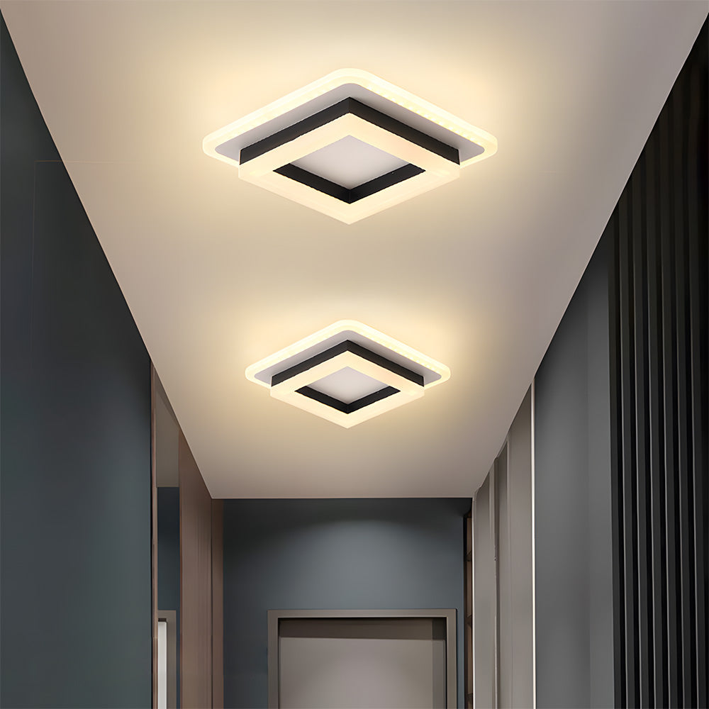 LED Deckenleuchte quadratisch | Moderne Beleuchtung für Flur & Wohnzimmer