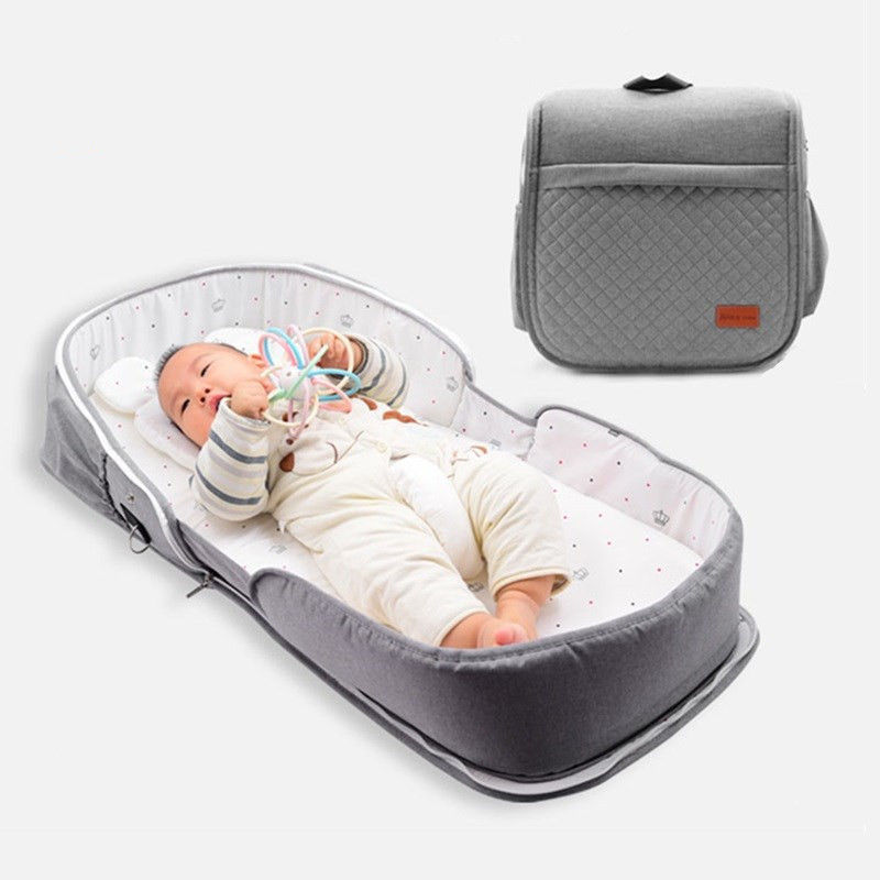 Baby Reisebett – Tragbar & Bequem – Inklusive Wickeltasche für Unterwegs 3