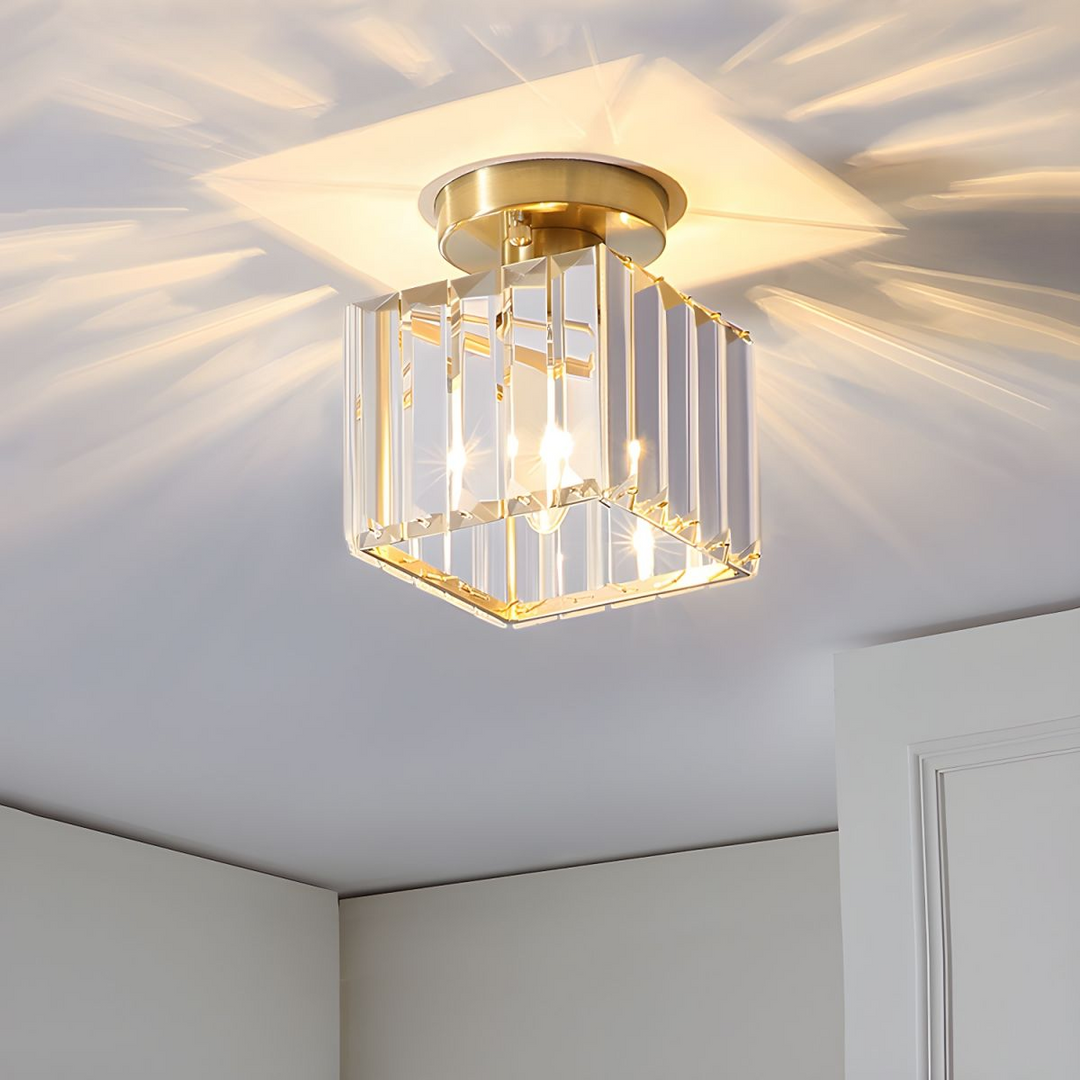 Deckenleuchte Kristall modern | Stilvolle Beleuchtung für Flur & Wohnzimmer