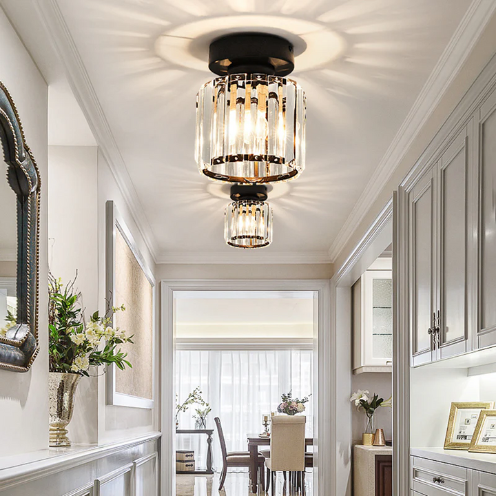 Deckenleuchte Kristall modern | Stilvolle Beleuchtung für Flur & Wohnzimmer