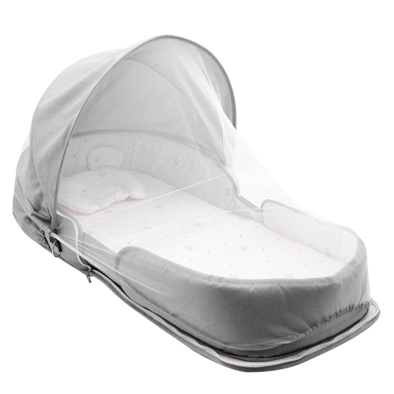 Baby Reisebett – Tragbar & Bequem – Inklusive Wickeltasche für Unterwegs 4