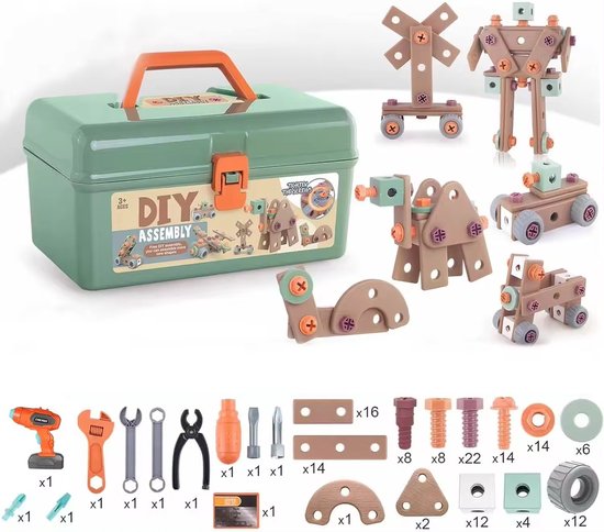 BuildiBox – Konstruktionskoffer für Kinder – Motorik & Kreativität fördern