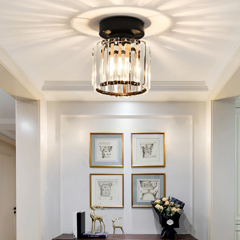 Deckenleuchte Kristall modern | Stilvolle Beleuchtung für Flur & Wohnzimmer