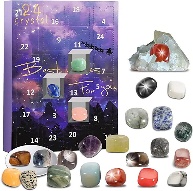 Adventskalender Kinder – 24 Einzigartige Kristallgesteine – Magischer Countdown bis Weihnachten 6
