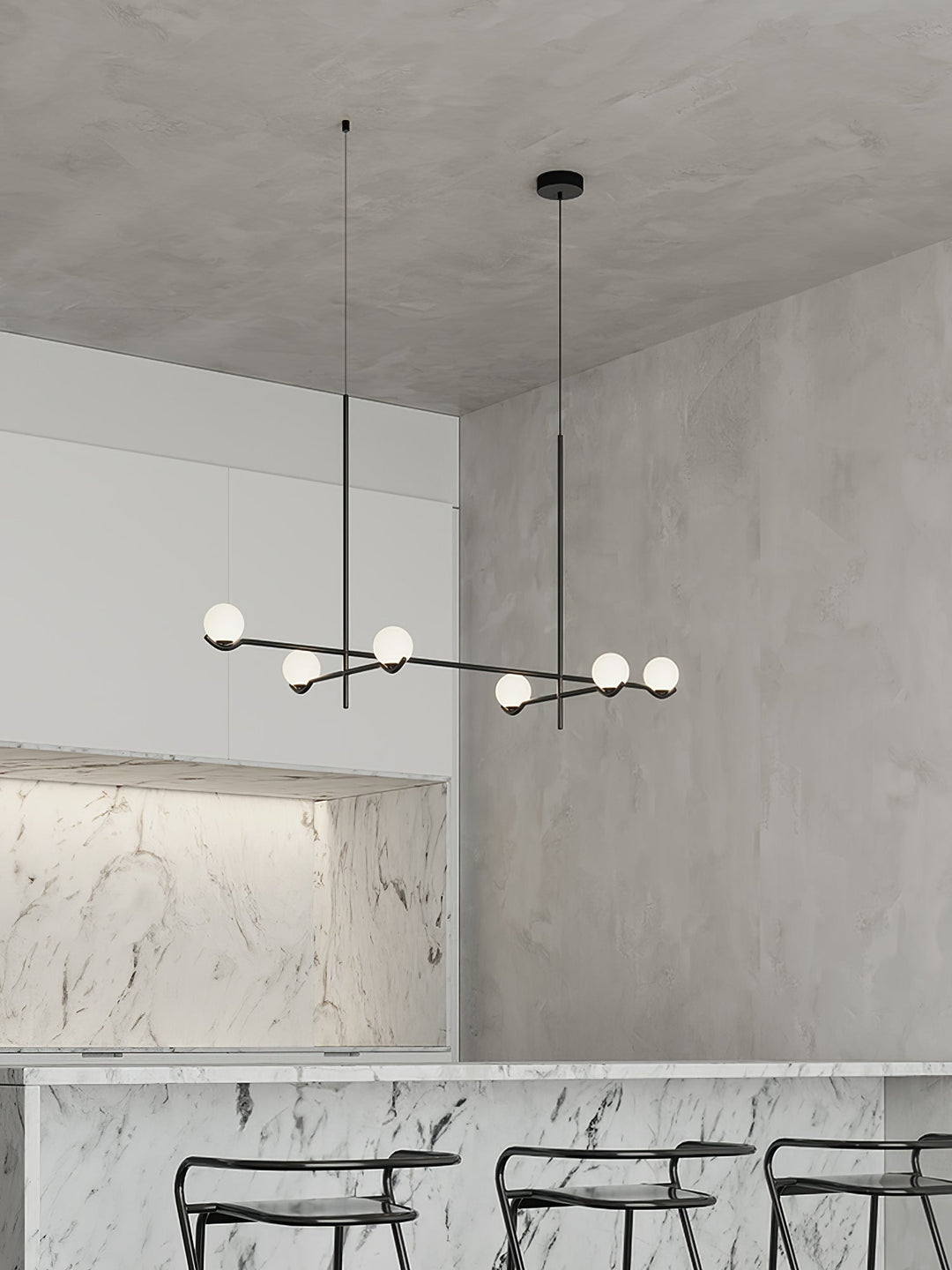 Moderne Kugel LED Pendelleuchte