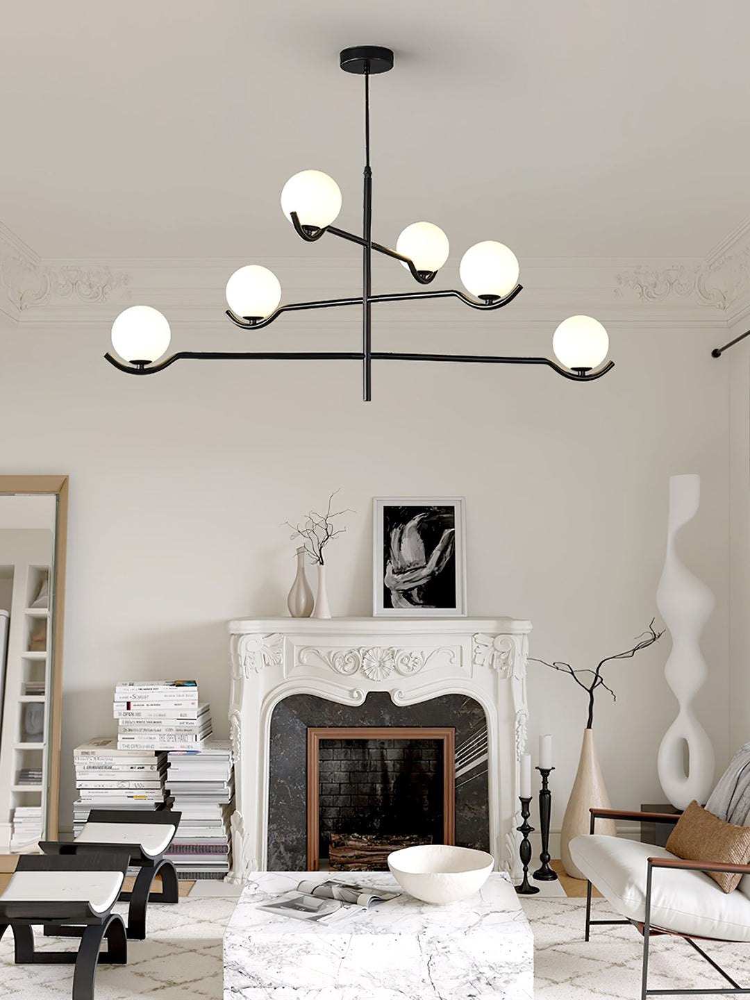 Moderne Kugel LED Pendelleuchte
