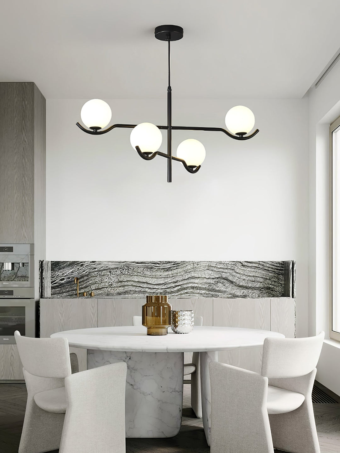Moderne Kugel LED Pendelleuchte