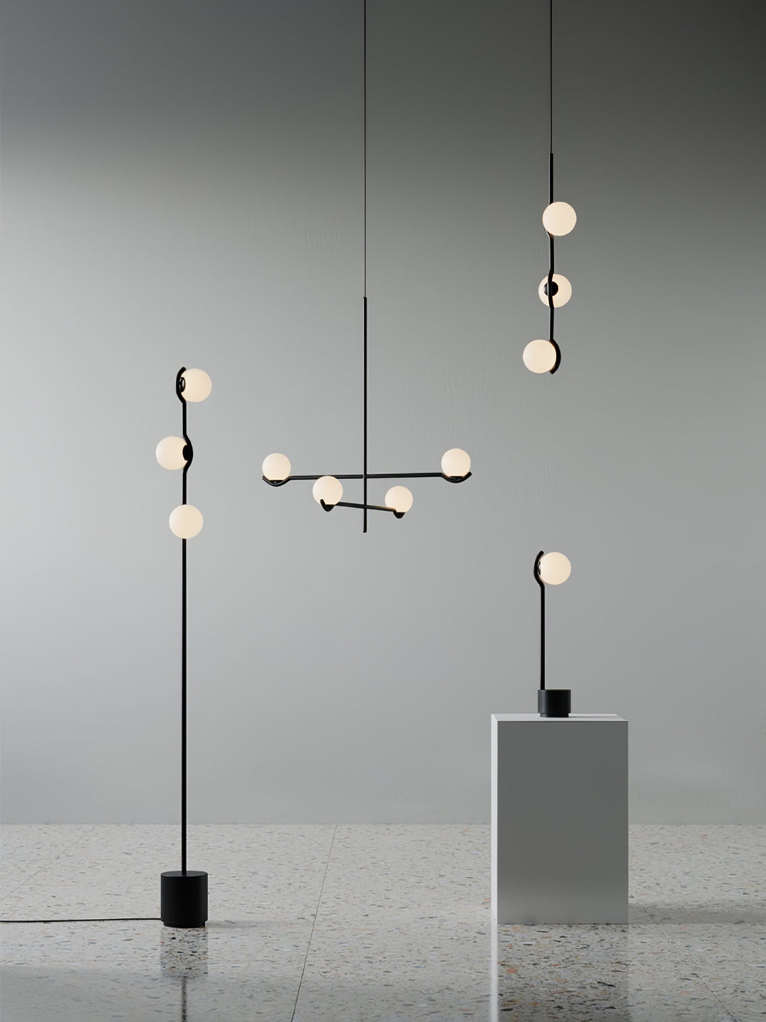 Moderne Kugel LED Pendelleuchte