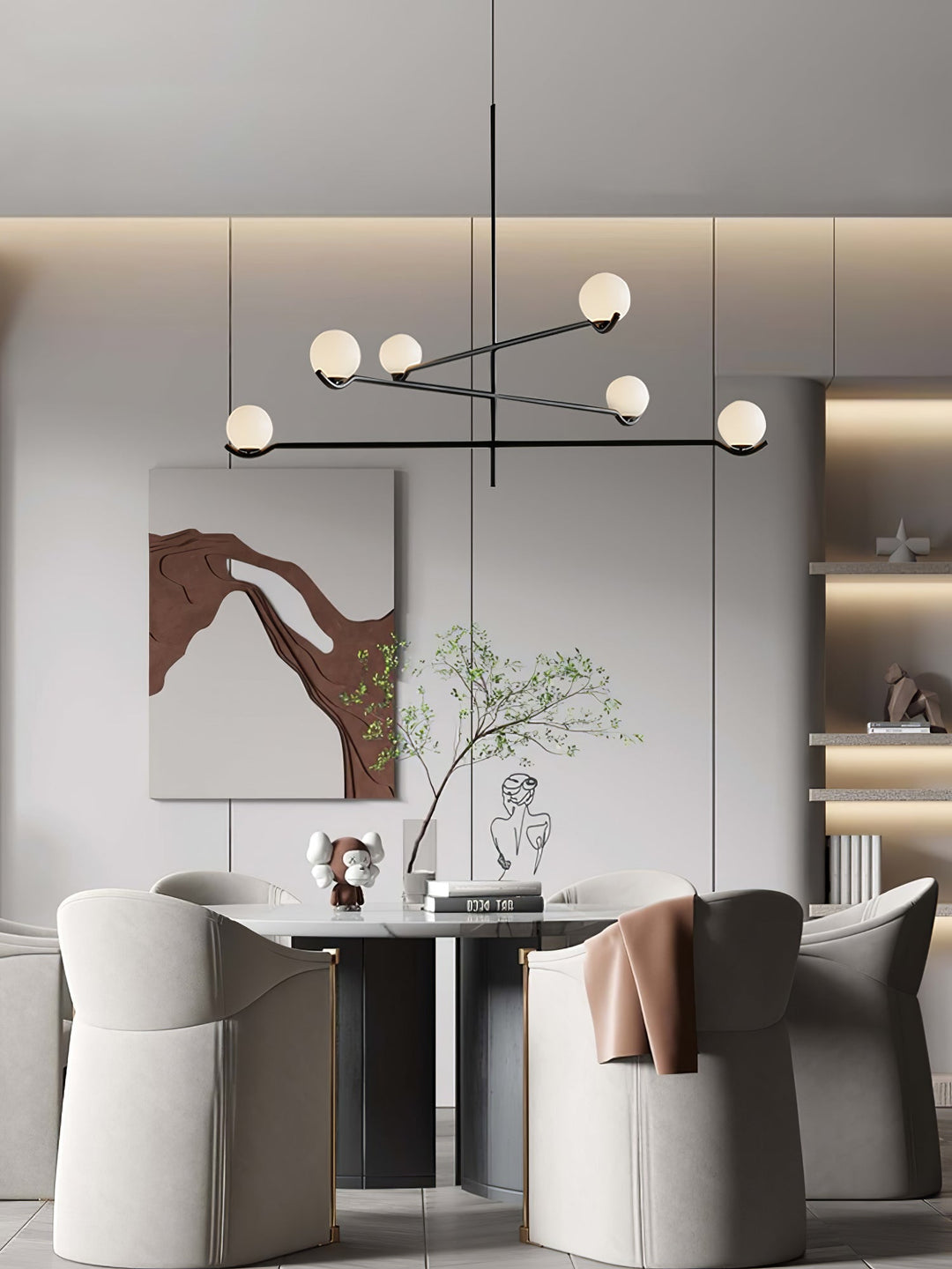 Moderne Kugel LED Pendelleuchte