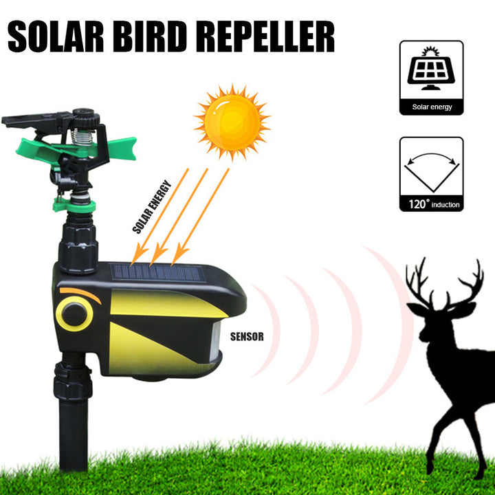 Bewegungsmelder Sprinkler – Solarbetrieben & Wassersparend – Schützt Ihren Garten vor Rehen