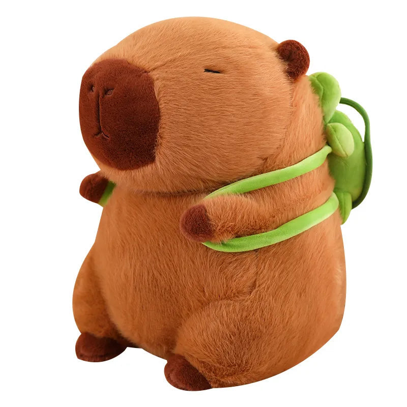 Capybara Plüschtier – Weich & Praktisch – Integrierter Schildkrötenrucksack für Kinder 0
