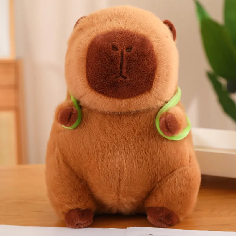 Capybara Plüschtier – Weich & Praktisch – Integrierter Schildkrötenrucksack für Kinder 3