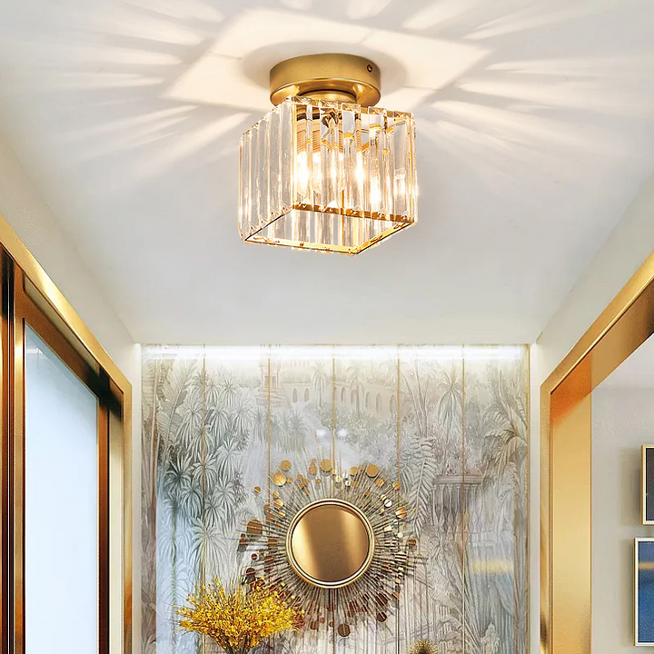 Deckenleuchte Kristall modern | Stilvolle Beleuchtung für Flur & Wohnzimmer