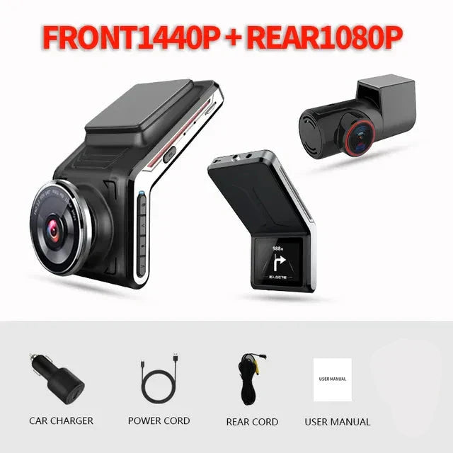 Dashcam 4K vorne & hinten | Nachtsicht & 24h-Parkmodus | DriveCam | F1.8 Linse
