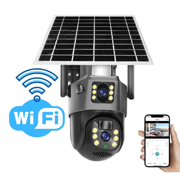 Drahtlose 4K Sicherheitskamera mit Solarpanel – DualGuard 4K