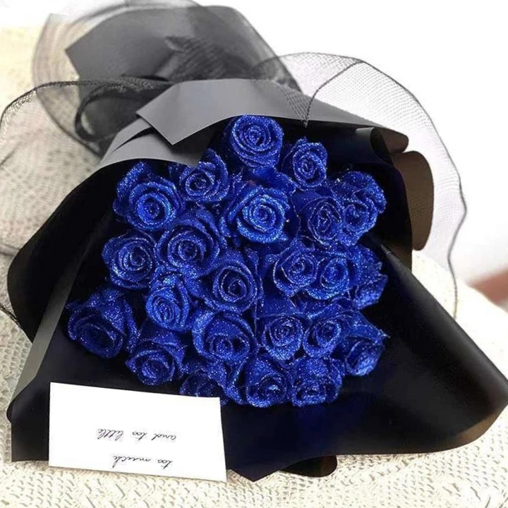 Glitzerrosen – Ewige Schönheit in Glasglocke – Elegante Tischdeko für besondere Anlässe 1