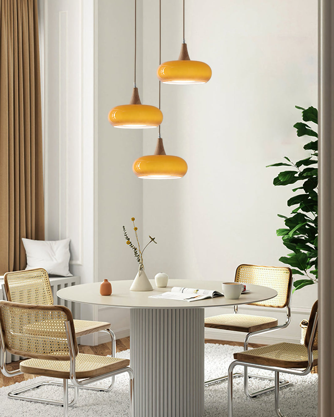 Retro Persimmon Pendelleuchte