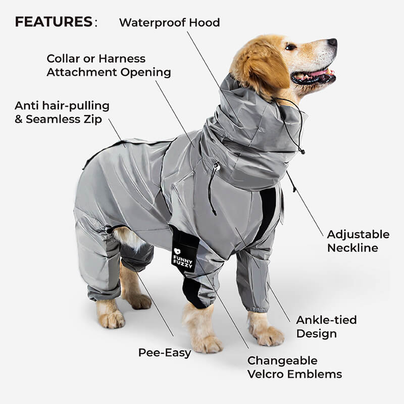 Hunderegenmantel – Wasserdicht & Reflektierend – Hohe Sichtbarkeit für Deinen Hund 3