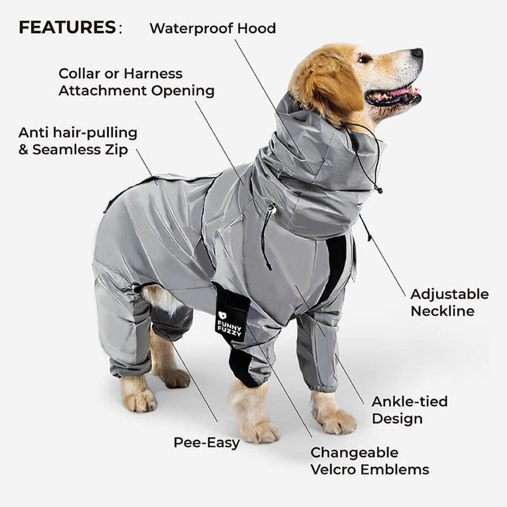 Hunderegenmantel – Wasserdicht & Reflektierend – Hohe Sichtbarkeit für Deinen Hund 3