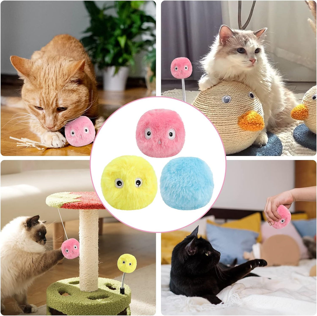 Interaktives Katzenspielzeug – Plüschball mit Geräuschen – Fördert Bewegung & Spielspaß für aktive Katzen 5
