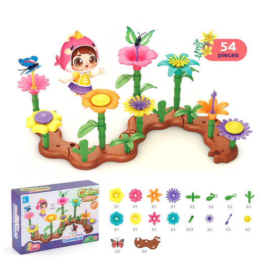 Kreative Blumen Spielsteine – Fördert Feinmotorik & Fantasie – Ideal für Kinder ab 3 Jahren 0