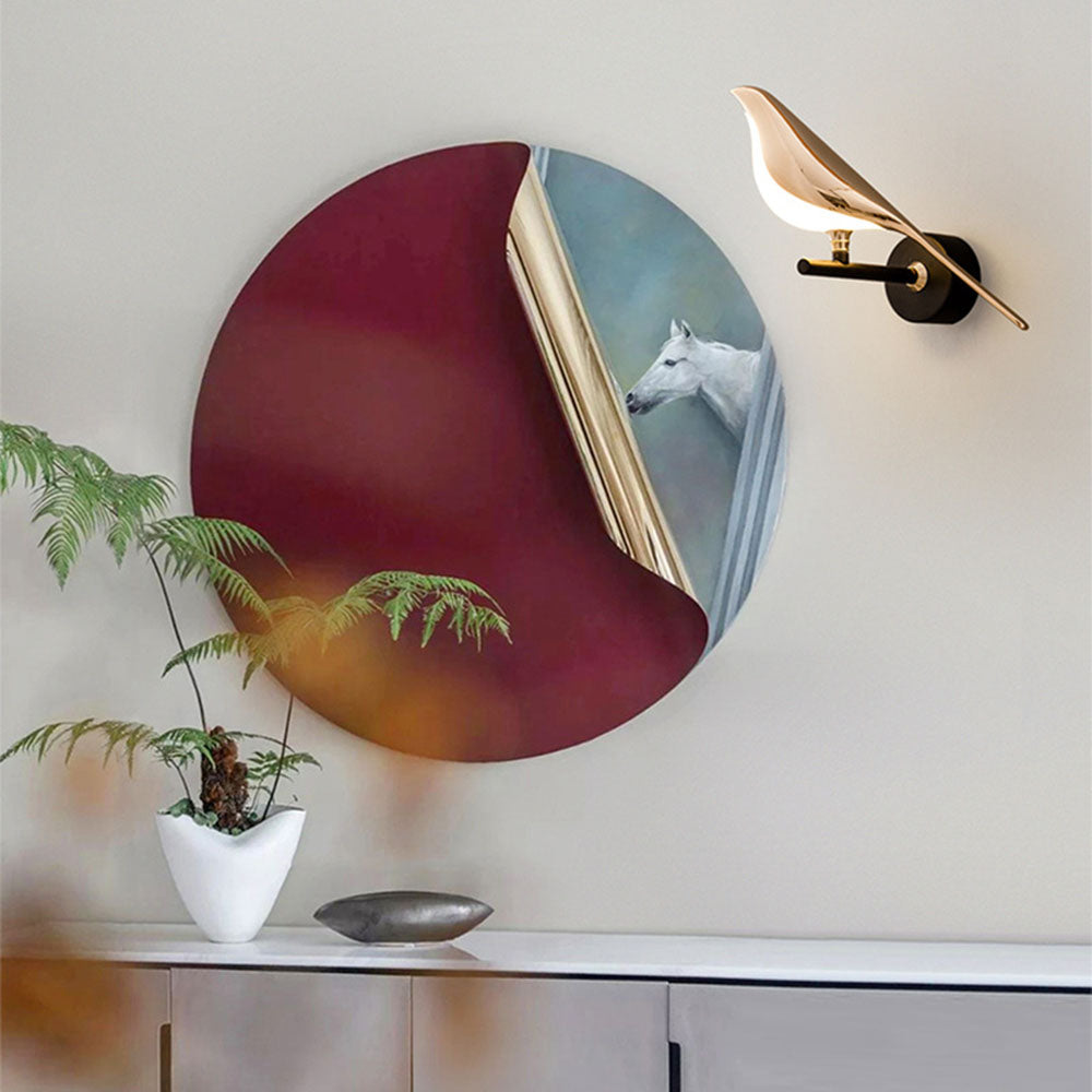 Wandleuchte Vogel aus Acryl | Künstlerische Designlampe für ein modernes Ambiente