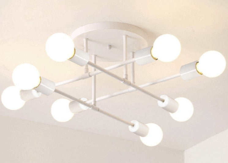 Deckenlampe aus Eisen | Moderne Mehrarm-Leuchte für großzügige Räume