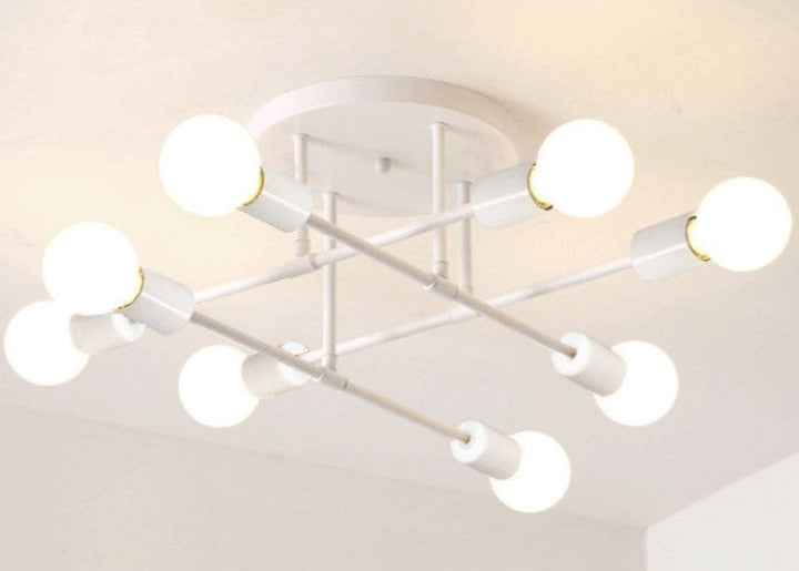 Deckenlampe aus Eisen | Moderne Mehrarm-Leuchte für großzügige Räume