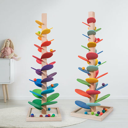 RainbowChime – Bunter Murmelturm aus Holz – Lernspiel & Klangspaß