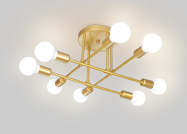 Deckenlampe aus Eisen | Moderne Mehrarm-Leuchte für großzügige Räume