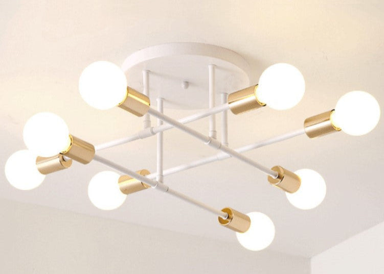 Deckenlampe aus Eisen | Moderne Mehrarm-Leuchte für großzügige Räume