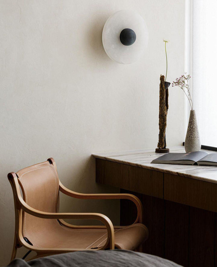 Moderne runde Wandleuchte