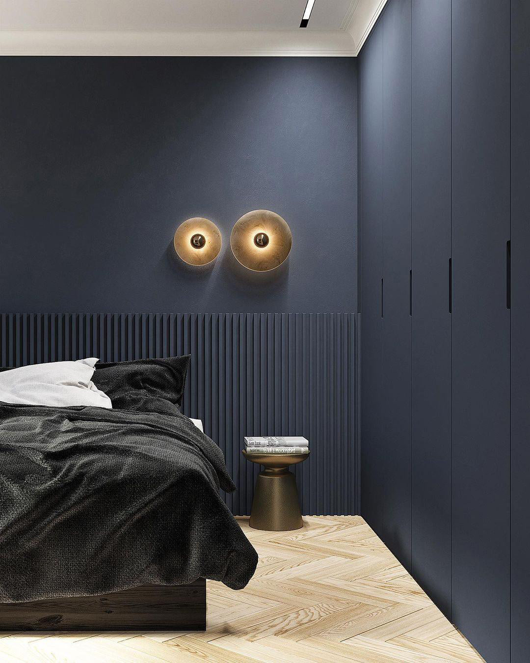 Moderne runde Wandleuchte