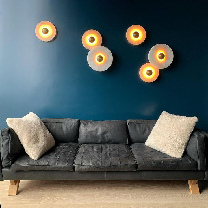 Moderne runde Wandleuchte