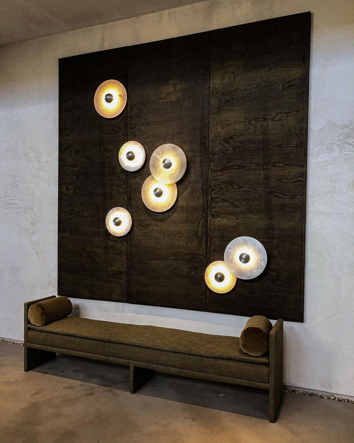 Moderne runde Wandleuchte