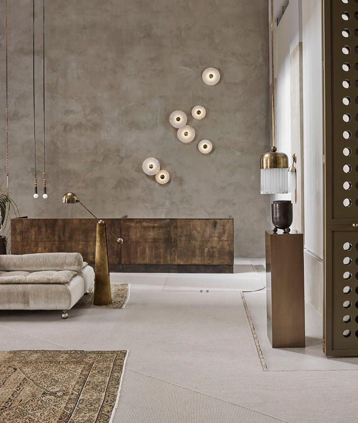 Moderne runde Wandleuchte